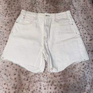 White jean shorts